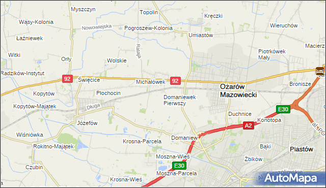 mapa Domaniewek Pierwszy, Domaniewek Pierwszy na mapie Targeo