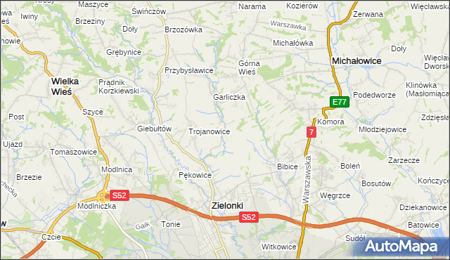 mapa Garlica Murowana, Garlica Murowana na mapie Targeo