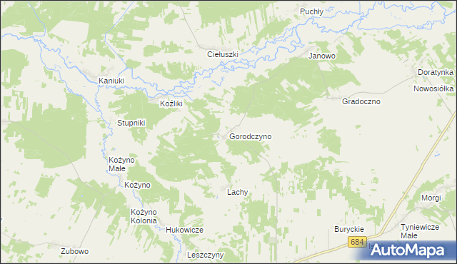 mapa Gorodczyno, Gorodczyno na mapie Targeo