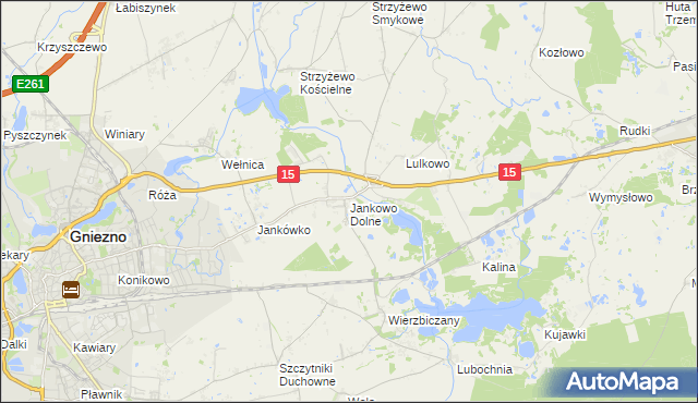 mapa Jankowo Dolne, Jankowo Dolne na mapie Targeo