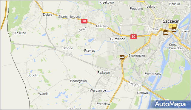 mapa Ostoja gmina Kołbaskowo, Ostoja gmina Kołbaskowo na mapie Targeo