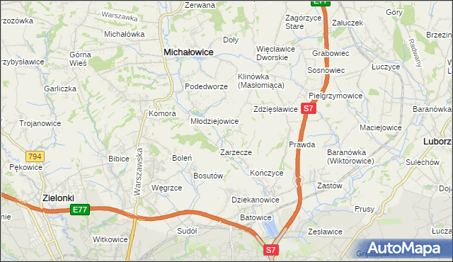 mapa Książniczki, Książniczki na mapie Targeo