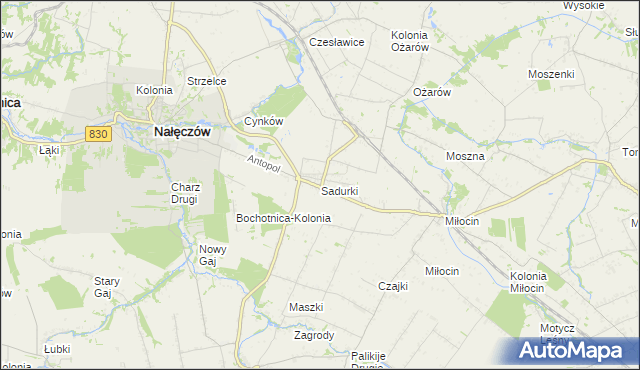 mapa Sadurki, Sadurki na mapie Targeo