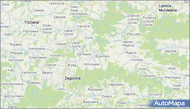 mapa Bytomsko, Bytomsko na mapie Targeo