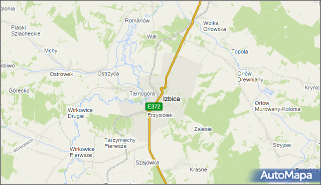 mapa Izbica-Wieś, Izbica-Wieś na mapie Targeo