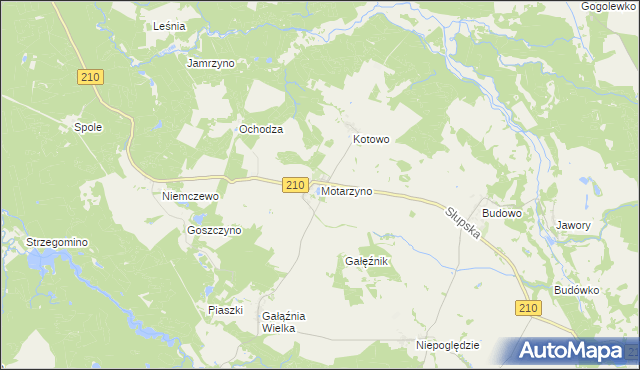 mapa Motarzyno, Motarzyno na mapie Targeo