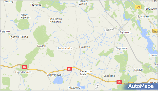 mapa Gałdowo, Gałdowo na mapie Targeo
