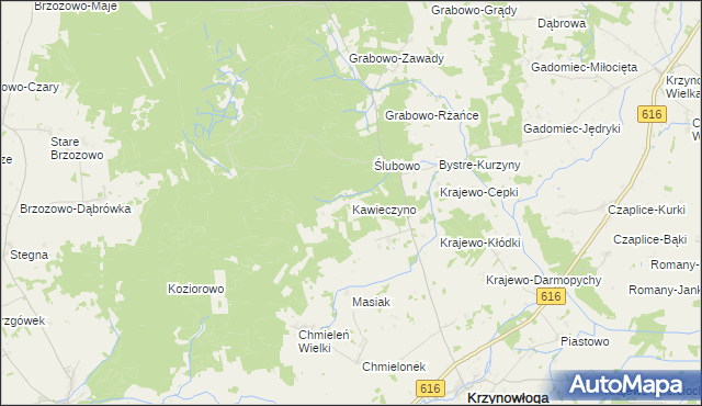 mapa Kawieczyno, Kawieczyno na mapie Targeo