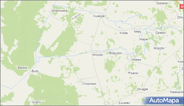 mapa Mroczki gmina Trzcianne, Mroczki gmina Trzcianne na mapie Targeo