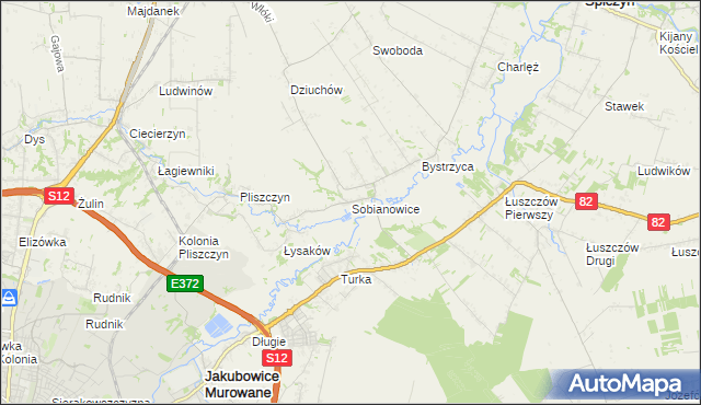 mapa Sobianowice, Sobianowice na mapie Targeo