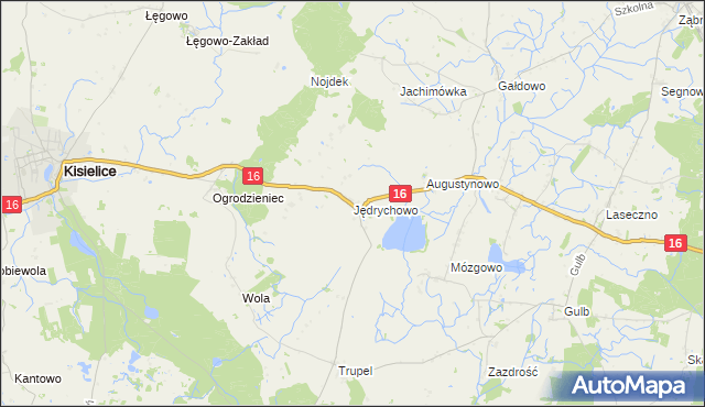 mapa Jędrychowo gmina Kisielice, Jędrychowo gmina Kisielice na mapie Targeo