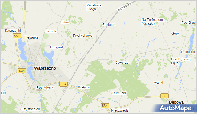 mapa Myśliwiec, Myśliwiec na mapie Targeo