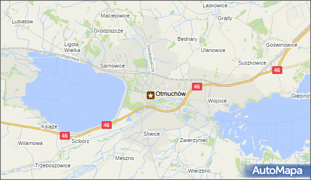 mapa Otmuchów, Otmuchów na mapie Targeo