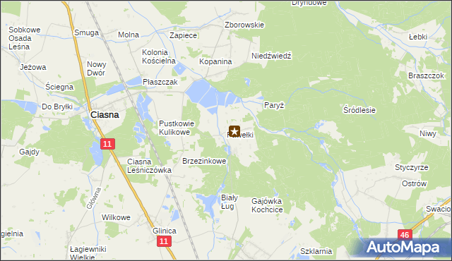 mapa Pawełki gmina Kochanowice, Pawełki gmina Kochanowice na mapie Targeo