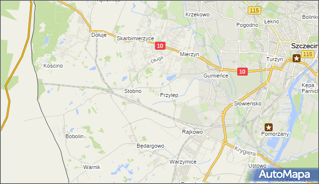 mapa Przylep, Przylep na mapie Targeo