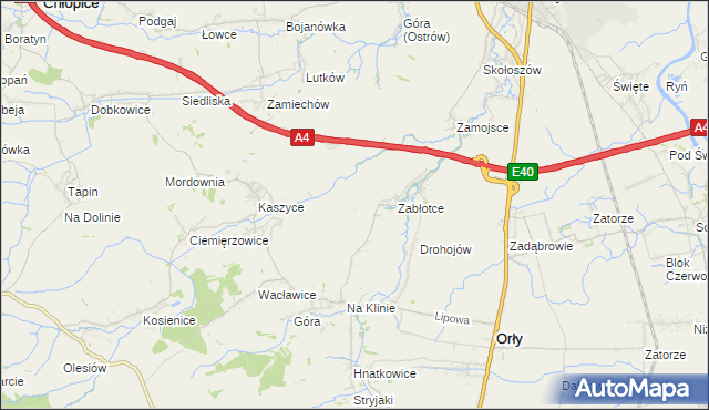 mapa Kolonia gmina Orły, Kolonia gmina Orły na mapie Targeo