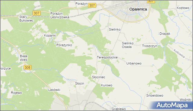 mapa Terespotockie, Terespotockie na mapie Targeo