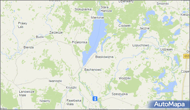 mapa Błaskowizna, Błaskowizna na mapie Targeo