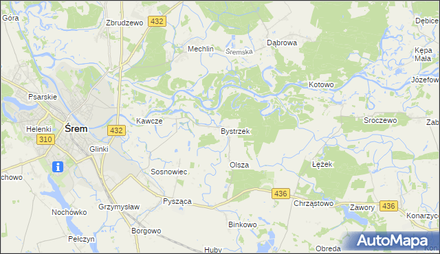 mapa Bystrzek, Bystrzek na mapie Targeo