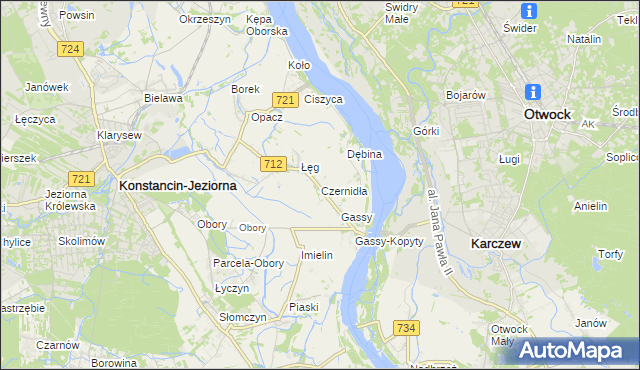 mapa Czernidła, Czernidła na mapie Targeo