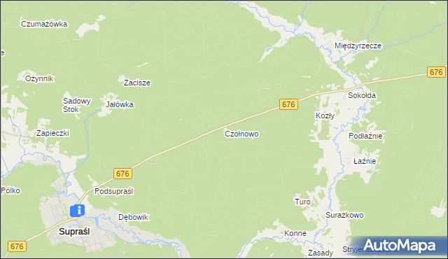 mapa Czołnowo, Czołnowo na mapie Targeo