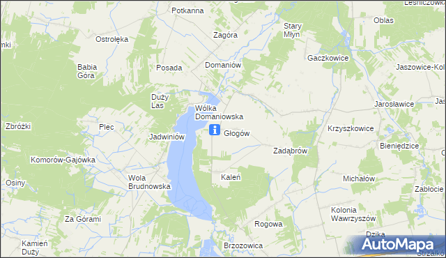mapa Głogów gmina Wieniawa, Głogów gmina Wieniawa na mapie Targeo