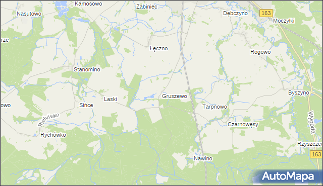 mapa Gruszewo, Gruszewo na mapie Targeo