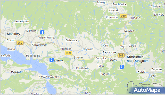 mapa Grywałd, Grywałd na mapie Targeo