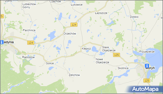 mapa Klępicz, Klępicz na mapie Targeo