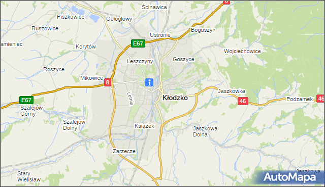 mapa Kłodzka, Kłodzko na mapie Targeo