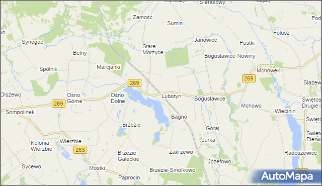 mapa Lubotyń gmina Babiak, Lubotyń gmina Babiak na mapie Targeo