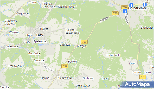 mapa Mitręga, Mitręga na mapie Targeo