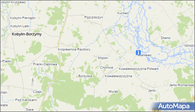 mapa Mojsiki, Mojsiki na mapie Targeo