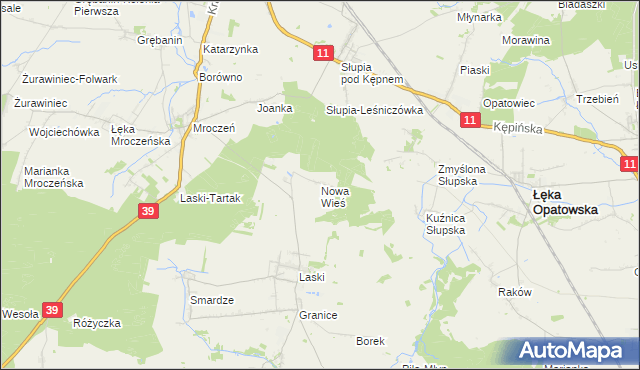 mapa Nowa Wieś gmina Trzcinica, Nowa Wieś gmina Trzcinica na mapie Targeo