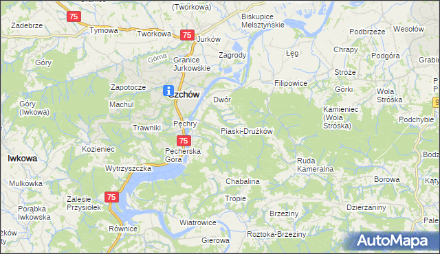 mapa Piaski-Drużków, Piaski-Drużków na mapie Targeo