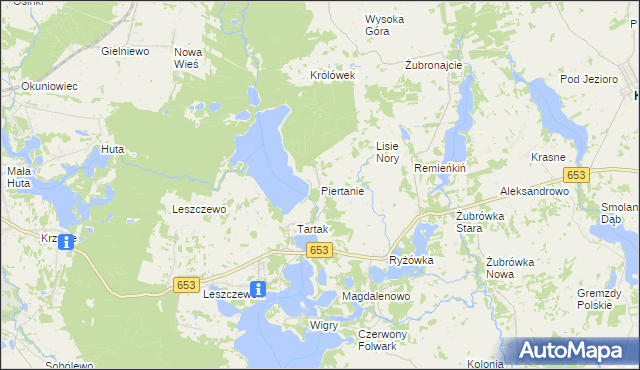 mapa Piertanie, Piertanie na mapie Targeo