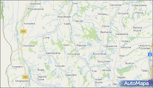 mapa Ratułów, Ratułów na mapie Targeo
