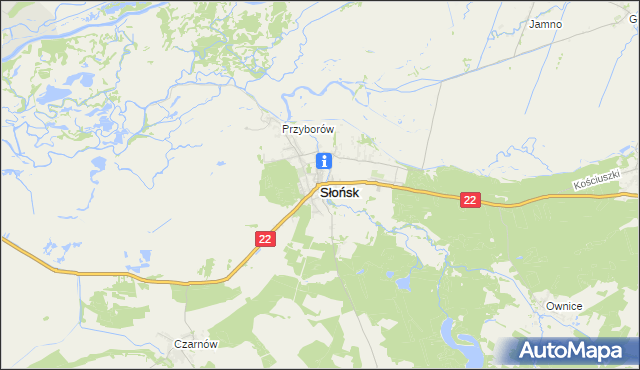 mapa Słońsk, Słońsk na mapie Targeo