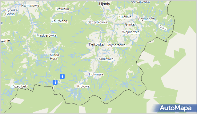 mapa Soblówka, Soblówka na mapie Targeo