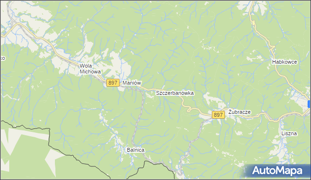 mapa Szczerbanówka, Szczerbanówka na mapie Targeo