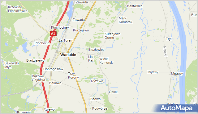 mapa Wielki Komorsk, Wielki Komorsk na mapie Targeo