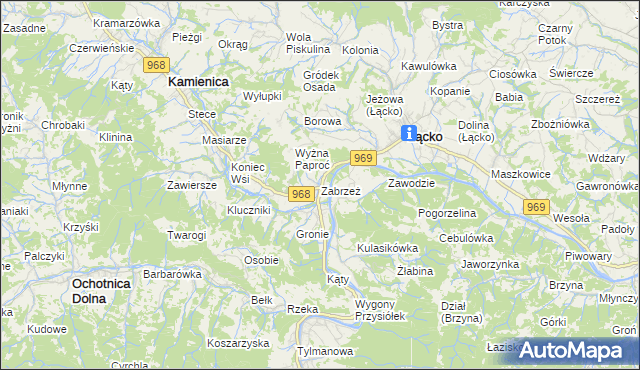 mapa Zabrzeż, Zabrzeż na mapie Targeo