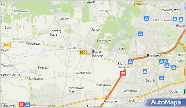 mapa Babice Nowe, Babice Nowe na mapie Targeo