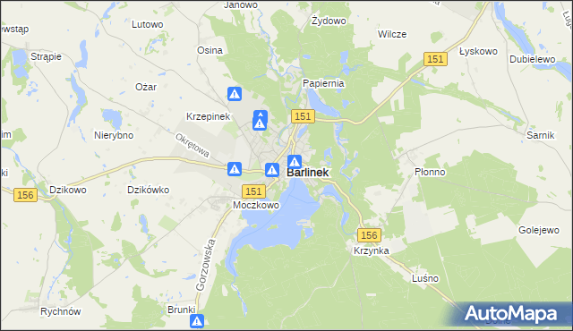 mapa Barlinek, Barlinek na mapie Targeo