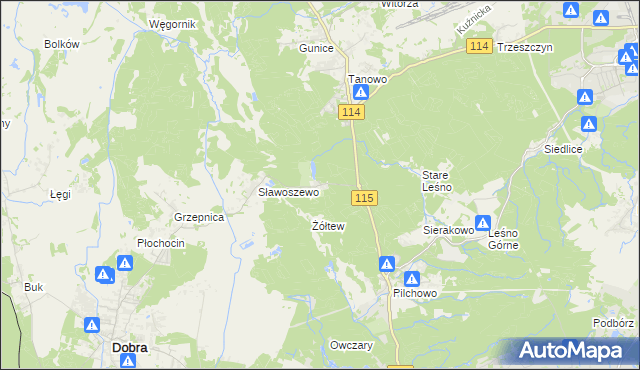 mapa Bartoszewo, Bartoszewo na mapie Targeo