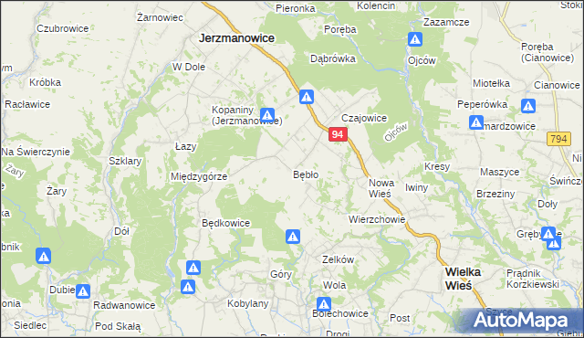 mapa Bębło, Bębło na mapie Targeo