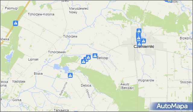 mapa Bełcząc gmina Czemierniki, Bełcząc gmina Czemierniki na mapie Targeo