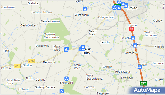 mapa Belsk Duży, Belsk Duży na mapie Targeo