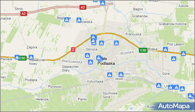 mapa Białej Podlaskiej, Biała Podlaska na mapie Targeo