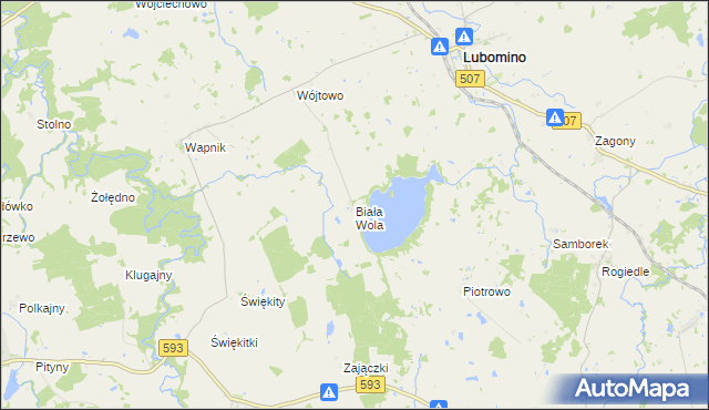 mapa Biała Wola, Biała Wola na mapie Targeo